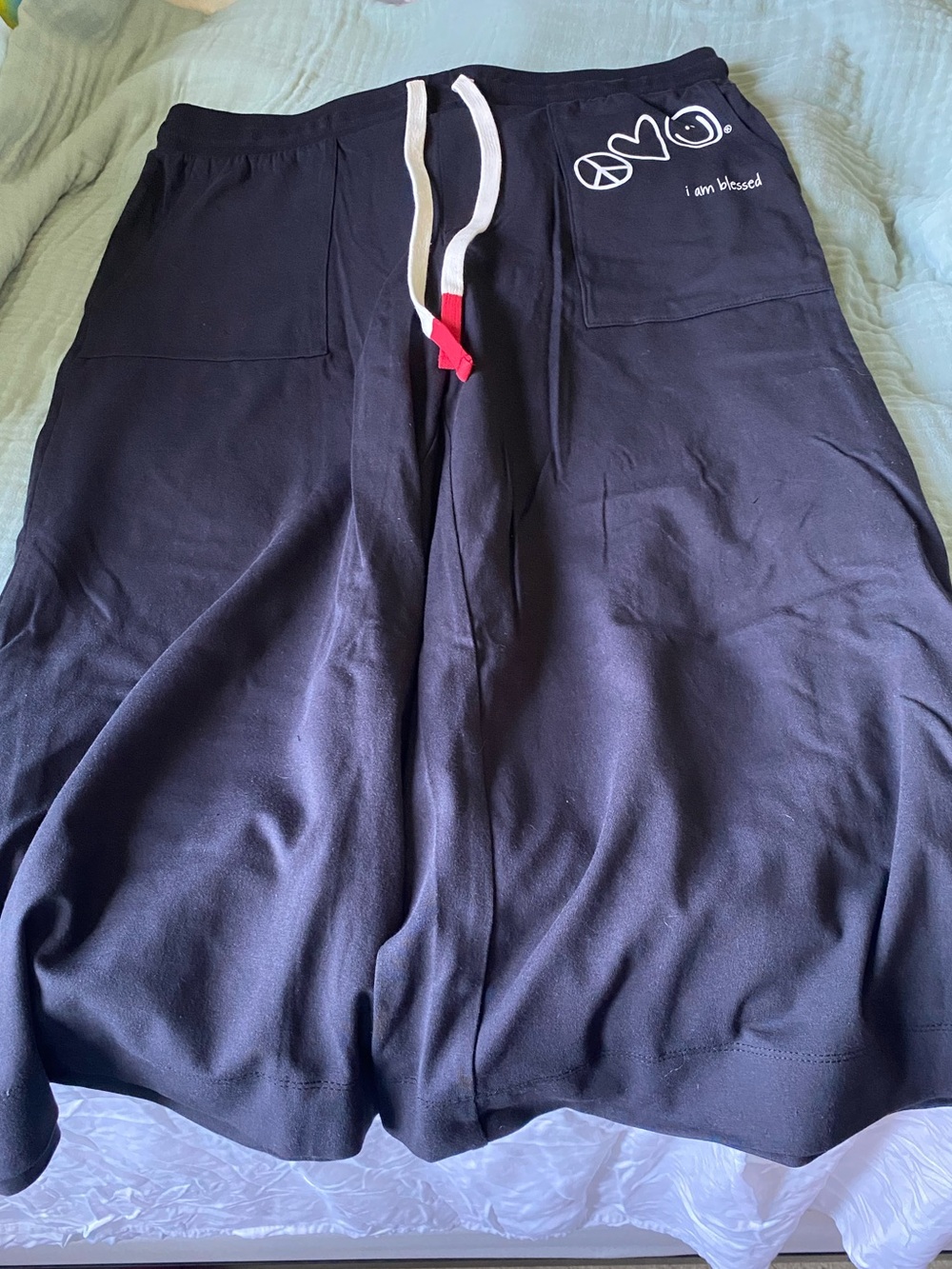 Peace Love World Black Drawstring Pants